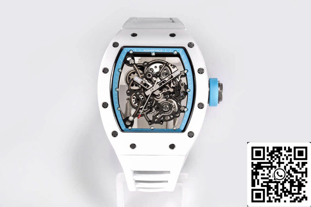 Richard Mille RM 055 1 1 Best Edition BBR Factory White Ceramic