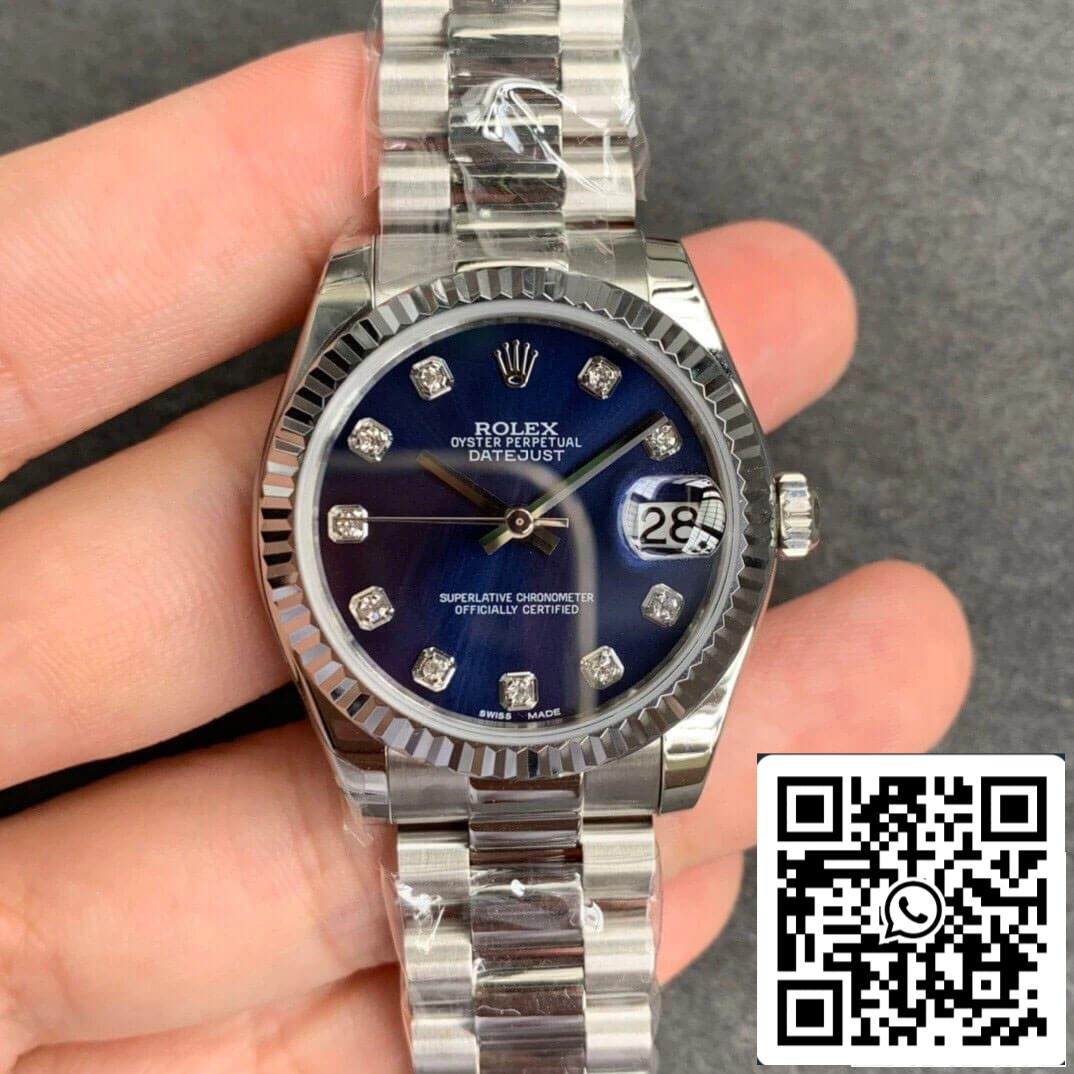 Rolex Datejust 31MM 1 1 Best Edition GS Factory Blue Dial EU