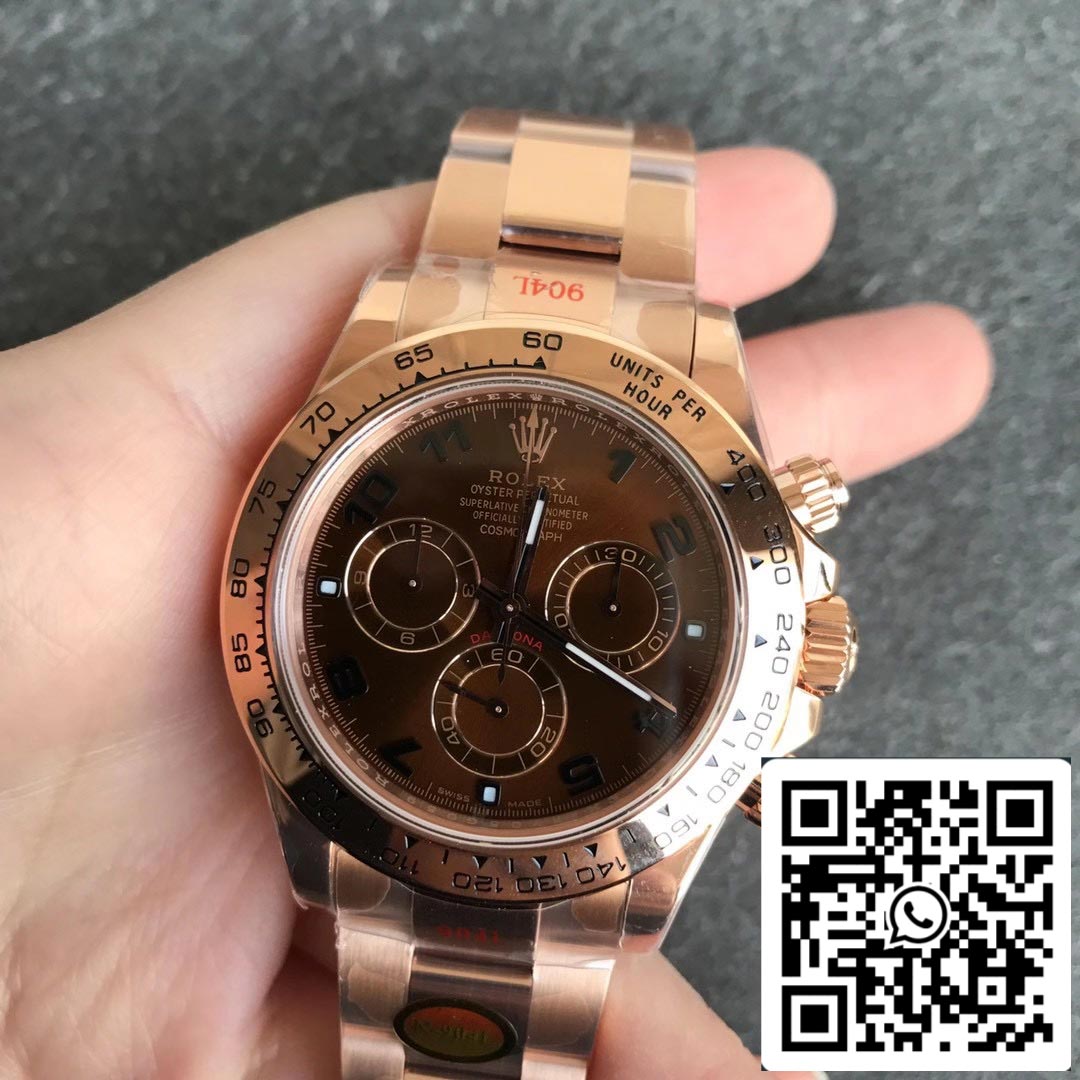 Rolex Daytona m116505-0011 1:1 meilleure édition Noob Factory cadran marron