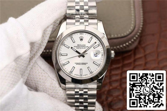 Rolex Datejust 116200 EW Factory Mechanische Uhren 1:1 Best Edition Swiss ETA2836 Silbernes Zifferblatt