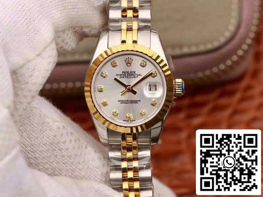Rolex Lady Datejust 28MM 1:1 Best Edition Schweizer Original Import NH05 18K vergoldet