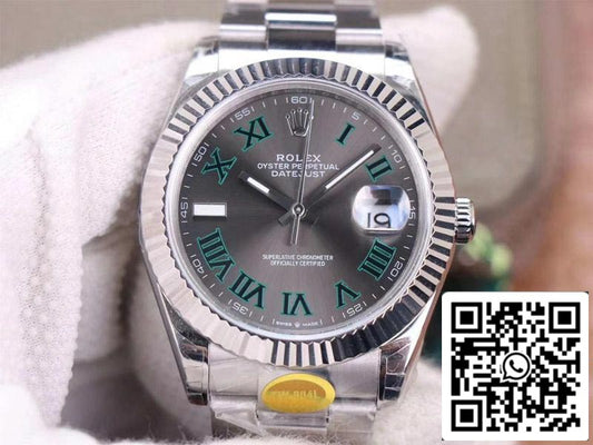 Rolex Datejust M126334-0021 1:1 Meilleure édition TW Factory Cadran gris Suisse ETA3235