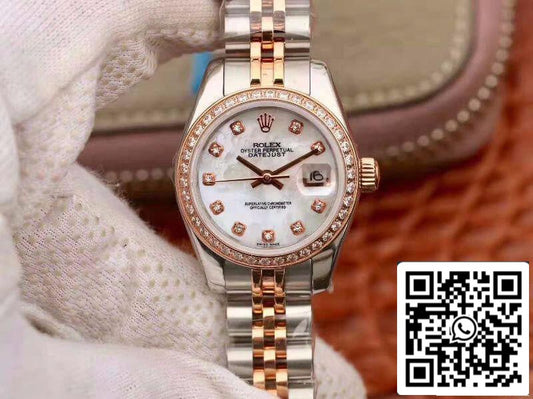 Rolex Lady Datejust 28 mm 1:1 Best Edition Schweizer Original importiertes NH05-Uhrwerk, weißes Emaille-Zifferblatt
