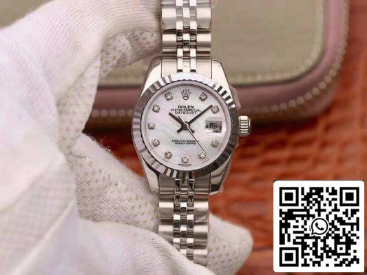 Rolex Lady Datejust 28 mm 1:1 Best Edition Schweizer NH05-Uhrwerk, weißes Zifferblatt