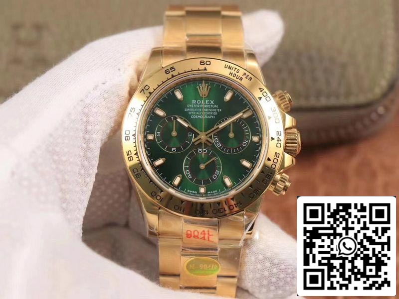 Rolex Daytona M116508-0013 1:1 Meilleure édition Noob Factory Cadran vert Suisse ETA4130