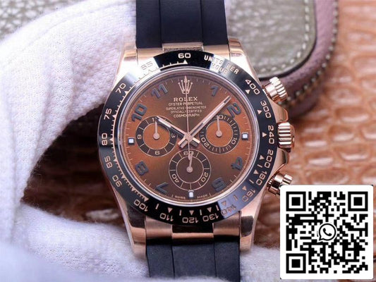 Rolex Daytona M116515LN-0015 1:1 Meilleure édition Noob Factory Cadran marron Suisse ETA4130