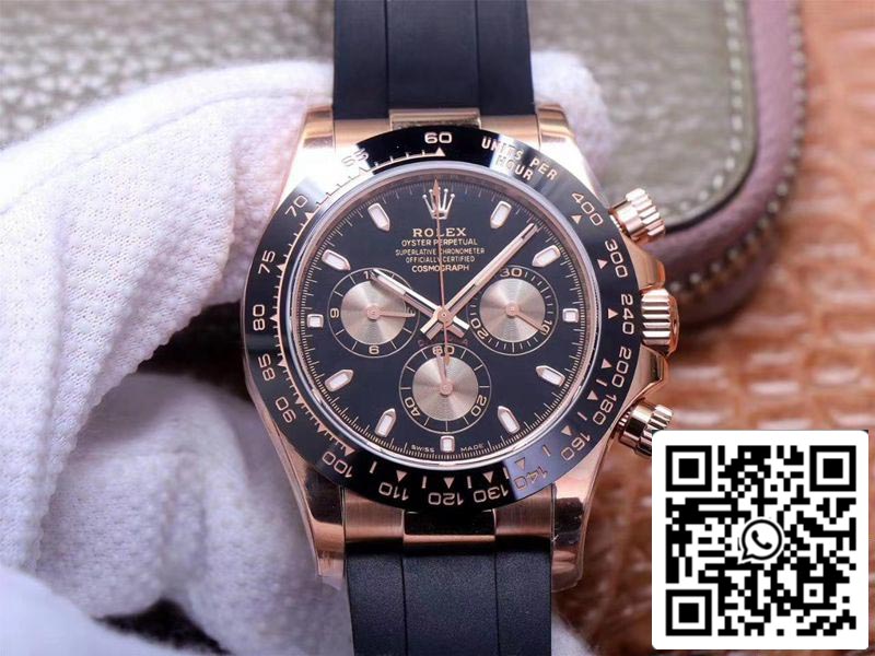 Rolex Daytona M116515LN-0017 1:1 Meilleure édition Noob Factory Cadran noir Suisse ETA4130