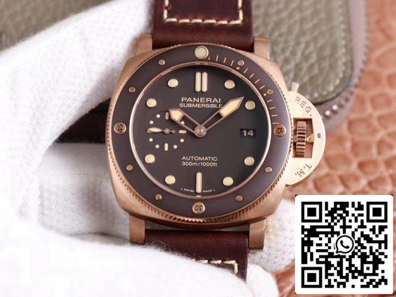 파네라이 Submersible PAM00968 1:1 Best Edition VS Factory 브라운 다이얼 스위스 P9010