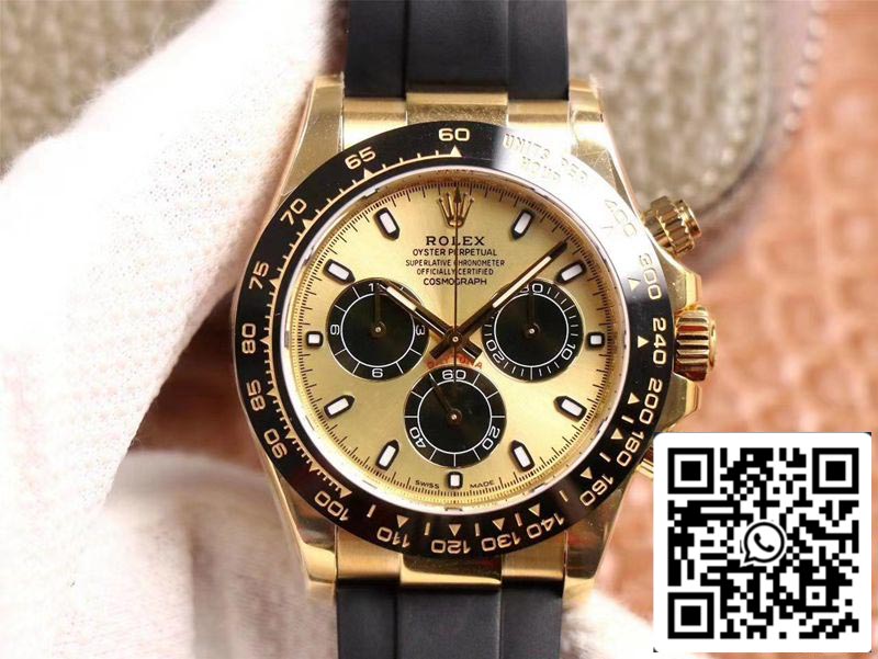 Rolex Daytona M116518LN-0048 1:1 Meilleure édition Noob Factory Cadran Champagne Suisse ETA4130