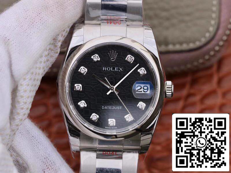 Rolex DateJust 116200 DJ Factory 1:1 Meilleure édition suisse ETA2836 Cadran d'ordinateur noir