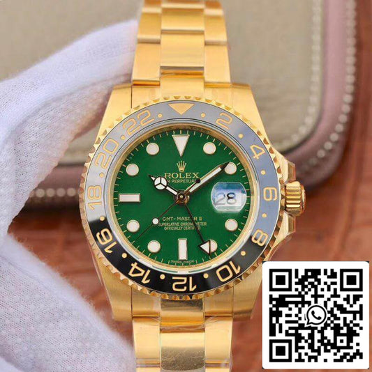 Rolex GMT Master II 116718LN 40 mm EW Factory Montres mécaniques 1: 1 Meilleure édition suisse ETA2836 Cadran vert