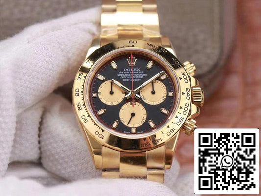 Rolex Daytona M116508-0009 1:1 Meilleure édition Noob Factory Cadran noir Suisse ETA4130