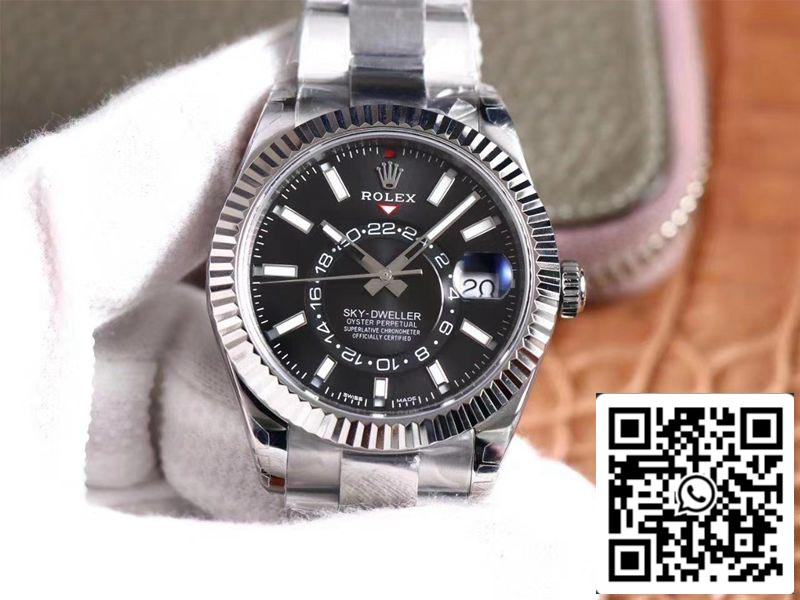 Rolex Sky Dweller M326934-0005 Meilleure édition 1:1 Noob Factory Cadran noir