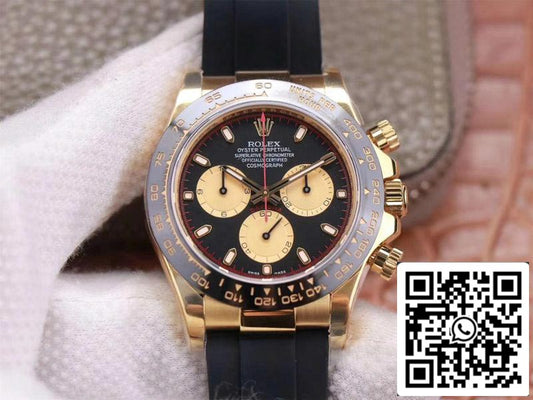 Rolex Daytona M116518LN-0047 1:1 Meilleure édition Noob Factory Cadran noir Suisse ETA4130