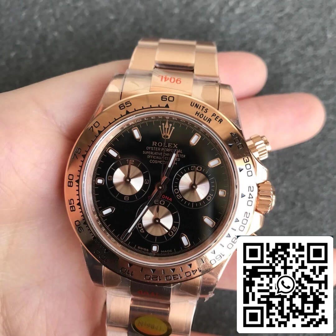 Rolex Daytona m116505-0008 1:1 meilleure édition Noob Factory cadran noir