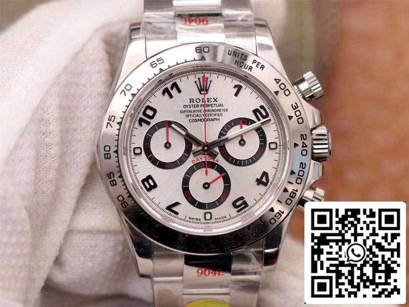 Rolex Daytona Cosmograph 116509-78599 1:1 Meilleure édition Noob Factory Cadran blanc Suisse ETA4130