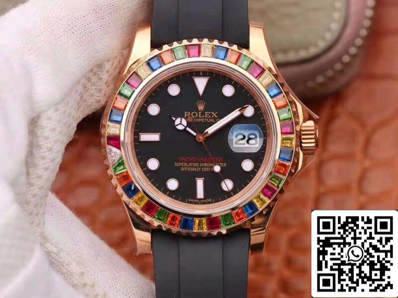 Rolex Yacht-Master 116695 Noob Factory 1:1 Meilleure édition suisse ETA2824 Cadran noir