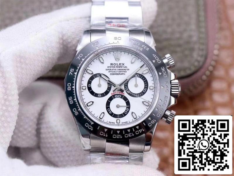 Rolex Cosmograph Daytona M116500LN-0001 1:1 Best Edition Noob Factory, weißes Zifferblatt, Schweizer ETA4130