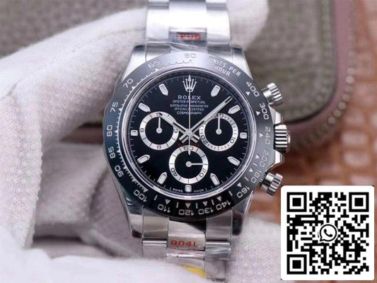 Rolex Cosmograph Daytona M116500LN-0002 1:1 Best Edition Noob Factory Schwarzes Zifferblatt Schweizer ETA4130