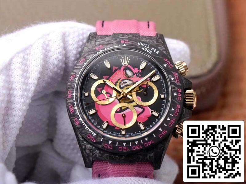 Rolex Daytona Cosmos Pink Exploded Dragon 1:1 Meilleure édition WWF Factory Swiss ETA7750