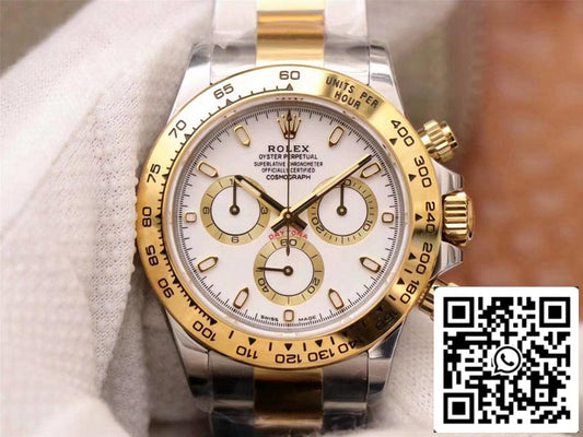 Rolex Daytona Cosmograph M116503-0001 1:1 Meilleure édition Noob Factory Cadran blanc Suisse ETA4130