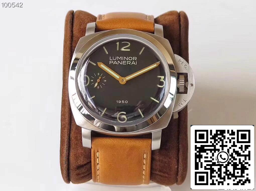 Panerai Luminor 1950 PAM127 ZF Factory 1:1 Best Edition Swiss ETA A6497 Brown Soft Tan Leather Strap