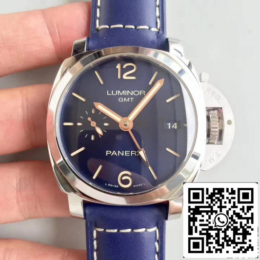 Panerai Luminor 1950 PAM688 ZF Factory 1:1 Meilleure édition suisse ETA P9001 Bracelet en cuir bleu