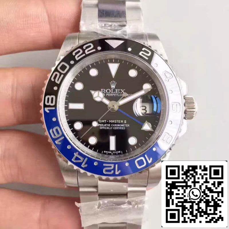 Rolex GMT-Master II 116710BLNR Noob Factory 1:1 Meilleure édition suisse ETA2836-2