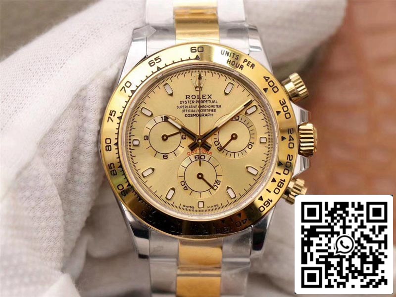 Rolex Daytona Cosmograph M116503-0003 1:1 Meilleure édition Noob Factory Cadran doré Suisse ETA4130