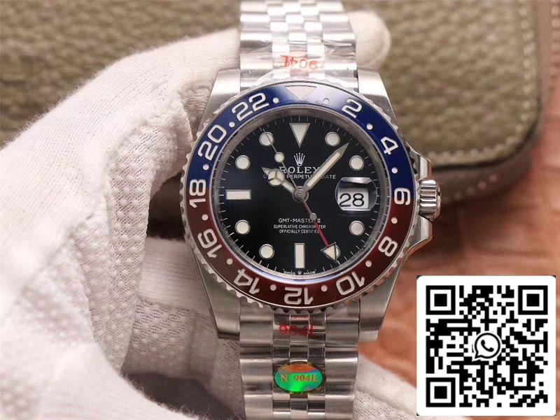 Rolex GMT Master II 126710BLRO-0001 1:1 Best Edition Noob Factory Schwarzes Zifferblatt Schweizer ETA3285