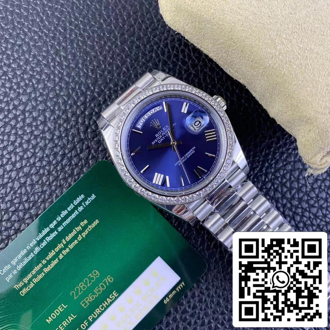 Rolex Day Date 228349RBR-0005 1:1 Meilleure édition EW Factory Cadran bleu