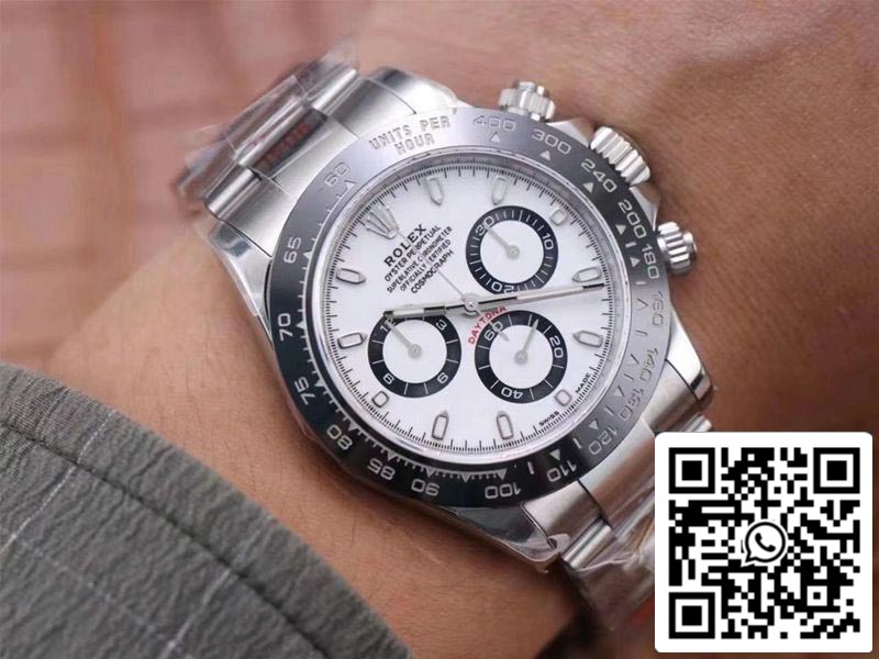 Rolex Cosmograph Daytona M116500LN-0001 1:1 Best Edition Noob Factory, weißes Zifferblatt, Schweizer ETA4130