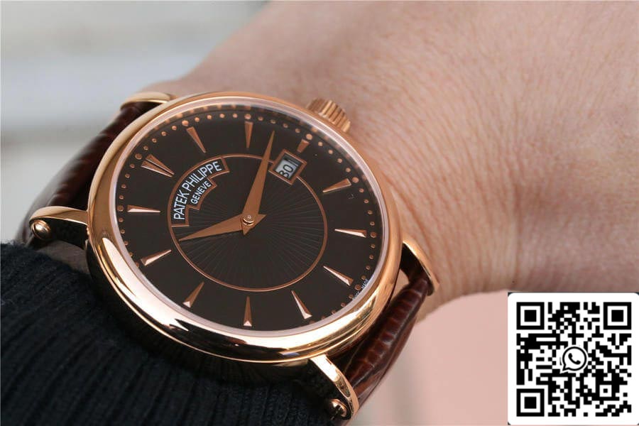 Patek Philippe Calatrava 1:1 Best Edition ZF Factory Rose Gold Leather Strap