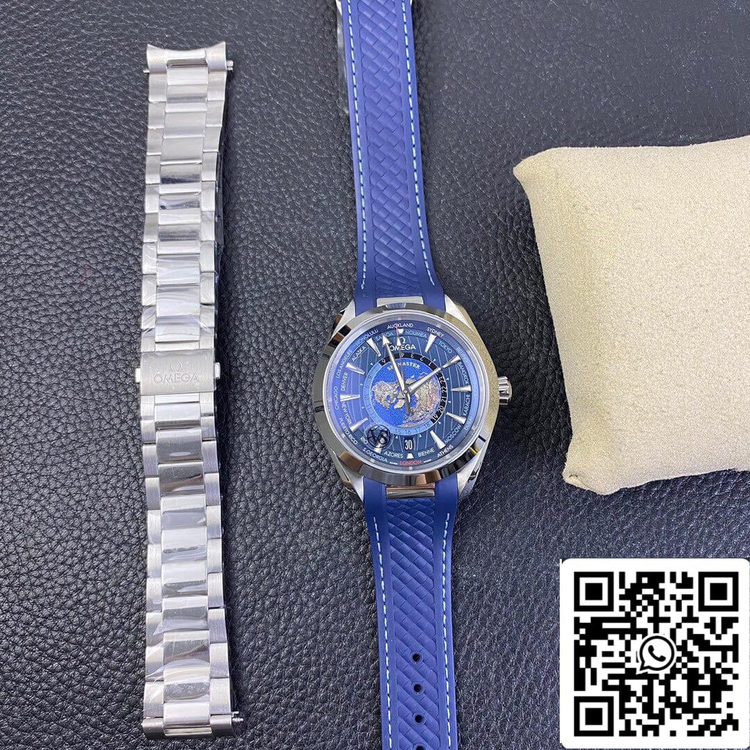 Omega Seamaster Aqua Terra GMT Worldtimer 220.12.43.22.03.001 1:1 Best Edition VS Factory Blue Dial