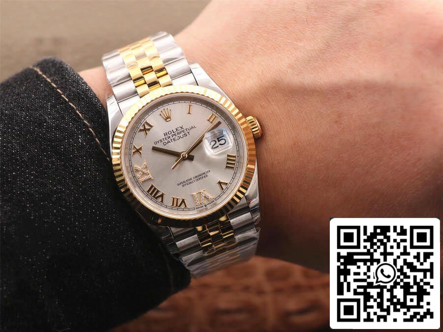 Rolex Datejust M126233-0031 1:1 Meilleure édition EW Factory Cadran argenté