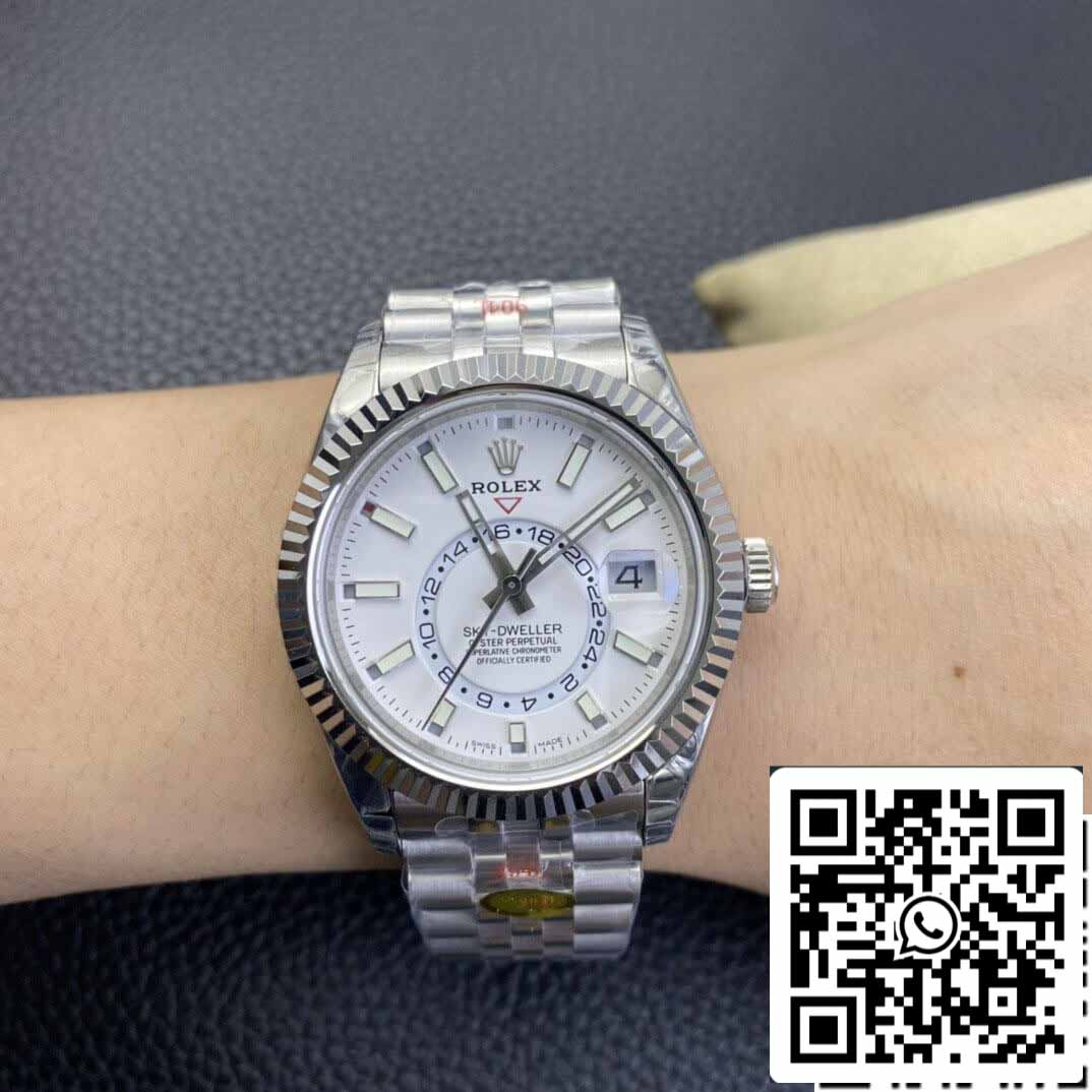 Rolex Sky Dweller M326934-0002 1:1 Best Edition Noob Factory V2 Weißes Zifferblatt