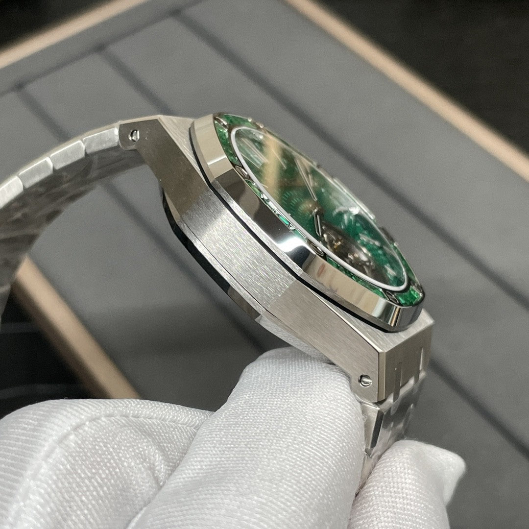 Audemars Piguet Royal Oak Tourbillon 26532IC.EE.1220TI.01 1:1 Meilleure édition R8 Cadran vert usine