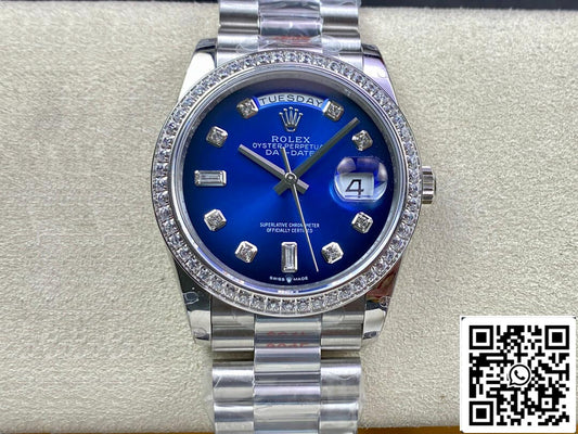 Rolex Day Date M128396TBR-0008 36 mm 1:1 Best Edition GM Factory Diamond Lünette