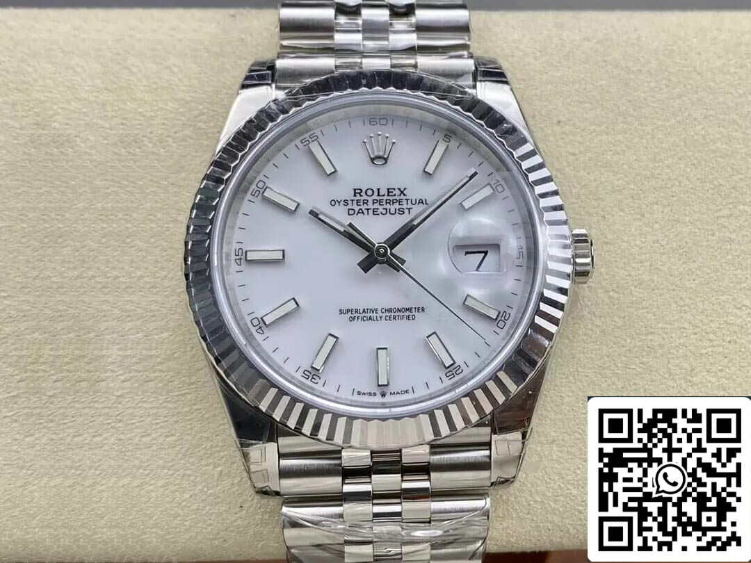 Rolex Datejust M126334-0010 1:1 Best Edition VS Factory Weißes Zifferblatt