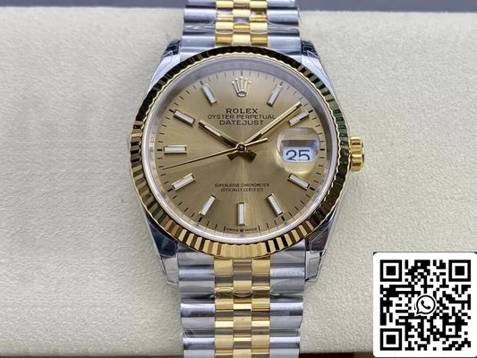 Rolex Datejust M126233-0015 1: 1 Meilleure édition VS Cadran Champagne d'usine