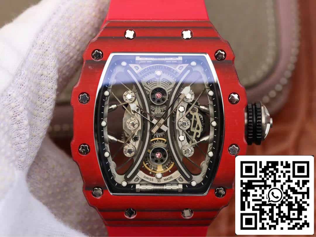 Richard Mille RM53-01 1:1 Best Edition KV Factory Red TPT Carbon Fiber