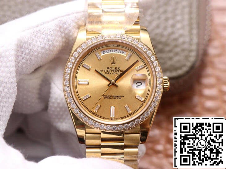 Rolex Day Date M228348RBR-0002 1:1 Best Edition EW Factory Champagne Dial