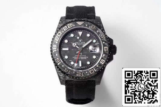 Rolex GMT-MASTER II Diw 1:1 Best Edition Carbon Fiber Black Fabric Strap