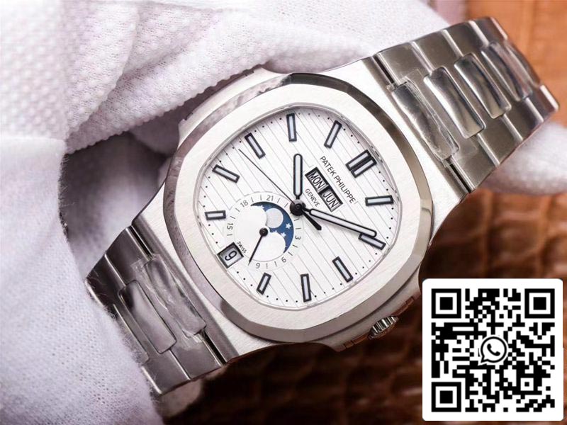 Patek Philippe Nautilus 5726/1A-010 1:1 Best Edition PF Factory White Dial Swiss ETA324