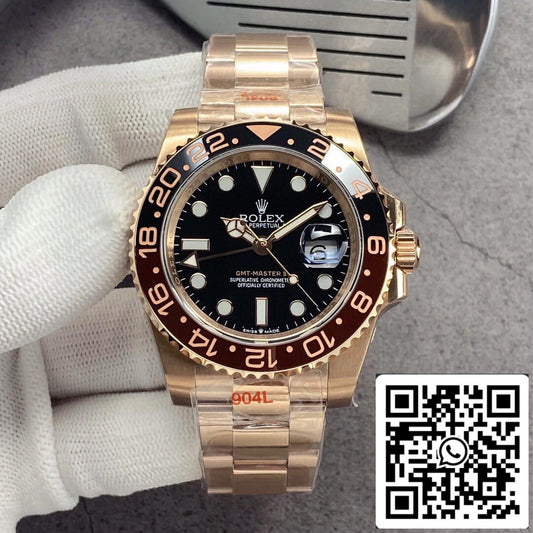 Rolex GMT Master II 126715CHNR-0001 1:1 Meilleure édition GM Factory Or rose