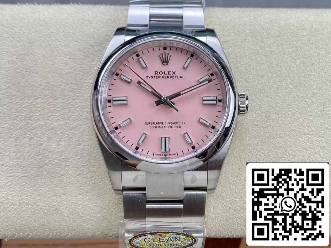 Replik Rolex Oyster Perpetual M126000-0008 36MM Clean Factory Pink Dial