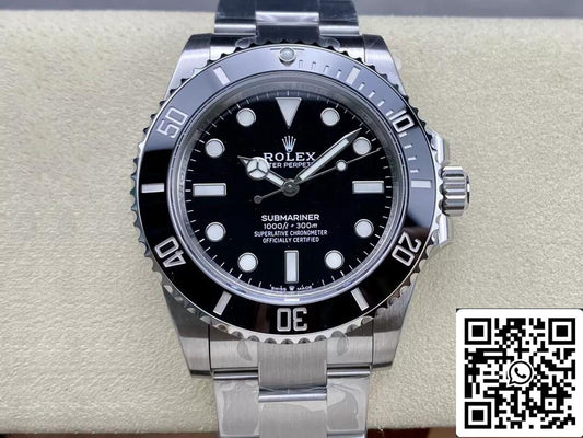 Rolex Submariner 114060-97200 ohne Datum, Uhrwerk 3135, 1:1 Best Edition VS Factory, schwarze Lünette