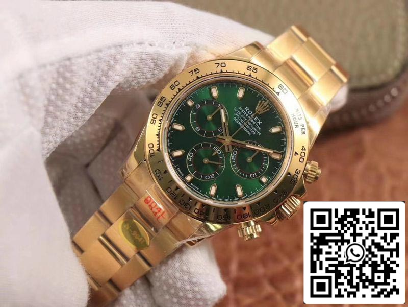 Rolex Daytona M116508-0013 1:1 Meilleure édition Noob Factory Cadran vert Suisse ETA4130