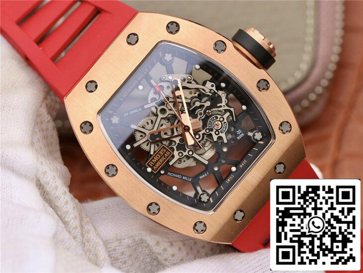 Richard Mille RM035 Americas KV Factory 1:1 Best Edition Rose Gold