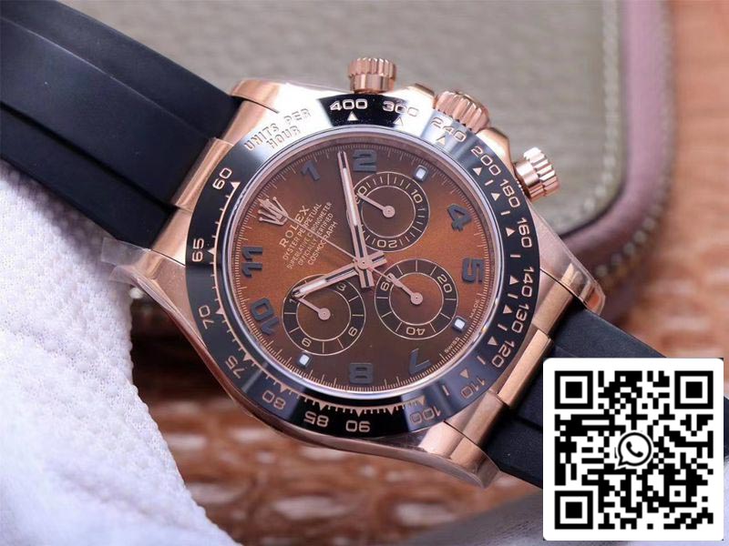 Rolex Daytona M116515LN-0015 1:1 Meilleure édition Noob Factory Cadran marron Suisse ETA4130